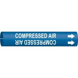 COMPRESSED AIR Pipe Marker, Fits Pipes 1.5" Dia. Thru 2.375" Dia.