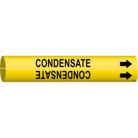 Condensate Pipe Marker, 0.875" H x 0.875" W, Fits Pipes 1.5" Dia. Thru 2.375" Dia.