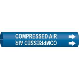 COMPRESSED AIR Pipe Marker, Fits Pipes 4" Dia. Thru 6" Dia.