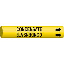 Condensate Pipe Marker, 2.8125" H x 2.8125" W, Fits Pipes 4" Dia. Thru 6" Dia.