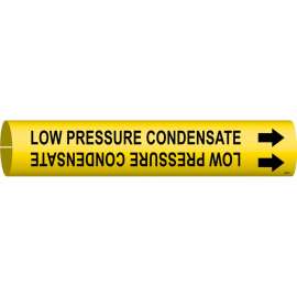 Low Pressure Condensate Pipe Marker, 2.8125" H x 2.8125" W, Fits Pipes 4" Dia. Thru 6" Dia.