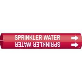 SPRINKLER WATER Pipe Marker, Fits Pipes 4" Dia. Thru 6" Dia.