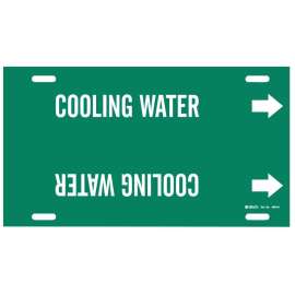 Cooling Water Pipe Marker, 10" H x 24" W, Fits Pipes 8" Dia. Thru 9.875" Dia.