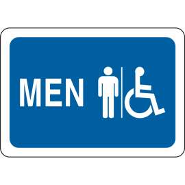 Men Sign, 7" H x 10" W x 0.06" D, Polystyrene