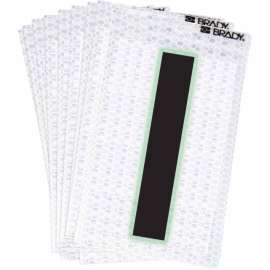 Glow in the Dark 2 in Black, Green Glow on Silver Letter I 10/PK