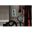 Glow in the Dark 3 in Black, Green Glow on Silver Letter O 10/PK