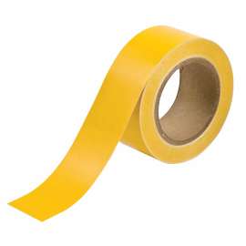 Solid Color Banding Tape for Pipe Marking - Roll Form, Pressure Sensitive Vinyl, Yellow, 2" x 30 Yd