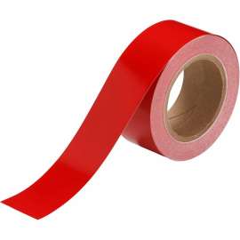 Solid Color Banding Tape for Pipe Marking - Roll Form, Pressure Sensitive Vinyl, Red, 2" x 30 Yd
