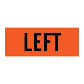 Left Sign, 48" H, Vinyl