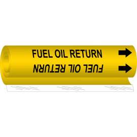 Fuel Oil Return Pipe Marker, 26" H x 12" W, Fits Pipes 2.5" Dia. Thru 7.875" Dia.
