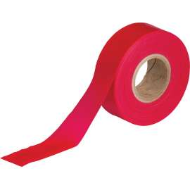Flagging Tape, Plastic, Red, 1.188" x 300'
