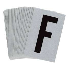 BradyLite 1 in Reflective Numbers Black on Silver, F 25/PK