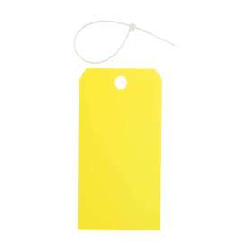 Blank Tags Polyester No Grommet 5.75 in H x 3 in W Yellow 25/PK