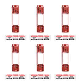 Red Wall Switch Lockout 6/Pack