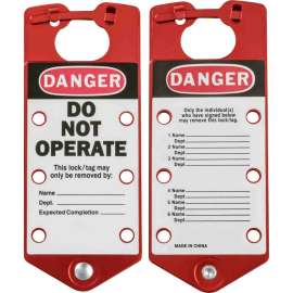 Red Labeled Group Lockout Hasp