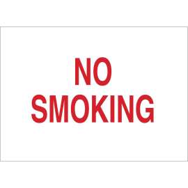 No Smoking Sign, 3.5" H x 5" W x 0.006" D, Polyester