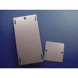 Blank Tags, 2.5" H x 5" W, Steel, Silver