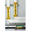 Directional Flow Arrow Tape for Pipe Marking - Roll Form, Vinyl, Black on White, 4