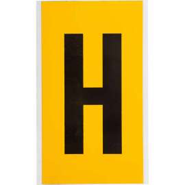 Outdoor Vinyl 6 in Black on Yellow Letters H Card