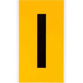 Outdoor Vinyl 6 in Black on Yellow Letters I Card