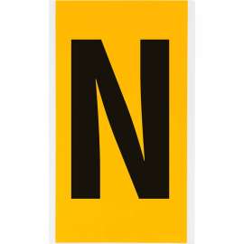 Outdoor Vinyl 6 in Black on Yellow Letters N Card