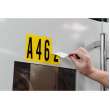 Outdoor Vinyl 6 in Black on Yellow Letters S Card