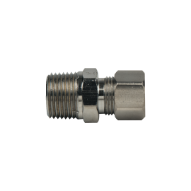 BrassCraft Compression Male Adaptor, 3/8" OD Tube, Drill Through (No Tube Stop) x 3/8" MIP 11X C