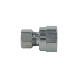 BrassCraft Compression Female Reducing Adaptor, 3/8" OD Tube, Drill Through (No Tube Stop) x 1/2" FIP 12X C