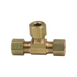 BrassCraft Compression Tee, 1/4" OD Tube, All 3 Ends 64-4X