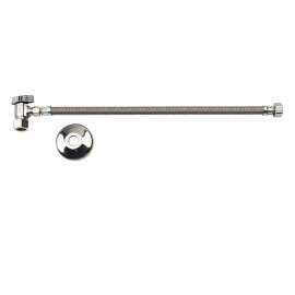 1/2 in. Nom Comp x 3/8 in. O.D. Comp 3/8 in. Comp x 1/2 in. FIP Faucet 1/4 Turn Ball Angle Stop, Braided Polymer Connector