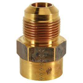 BrassCraft Standard Gas Fitting, 5/8" OD (15/16-16 Thread) Flare x 3/4" FIP, Steel MAU1-10-12S