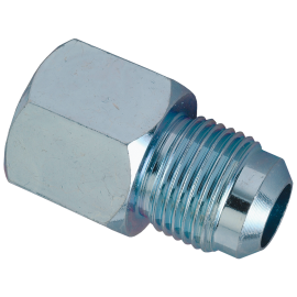 BrassCraft Standard Gas Fitting, 3/8" OD Flare x 1/2" FIP, Steel AU1-6-8S