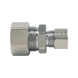 BrassCraft Compression Reducing Union, 5/8" OD Tube x 3/8" OD Tube, Drill Through (No Tube Stop) C14X C
