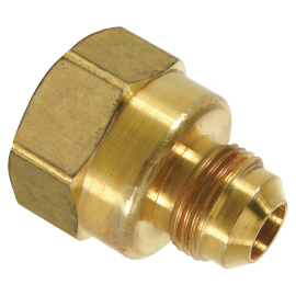 BrassCraft Fine Thread Flare Female Adaptor, 3/8" OD Tube (9/16-24 Thread) x 1/2" FIP F12-6-8