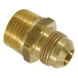 BrassCraft Fine Thread Flare Male Adaptor, 3/8" OD Tube (9/16-24 Thread) x 1/2" MIP (Tapped 3/8" FIP) FRC13-6-8