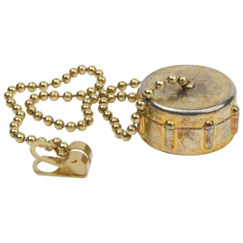 BrassCraft Garden Hose Cap W/ 8" Chain, 3/4" Female Hose Thread, Washer Included HC-8