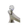 Crystal Finial Accent for Bathroom Faucets in Brushed Nickel