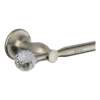 Blue Glass Finial (Pair) in Brushed Nickel