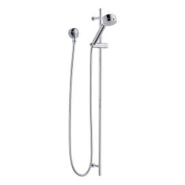 Hand Shower Package Includes Slide Bar, Hose, and Wall Supply in Polished Chrome