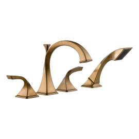 Roman Tub Trim With Hand Shower in Brushed Bronze