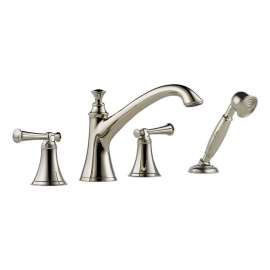 Baliza T67405-PNLHP Less Handles Roman Tub Trim With Hand Shower in Polished Nickel