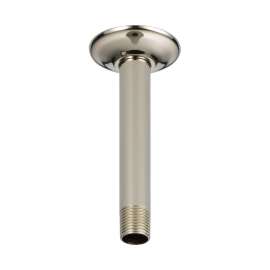 6in Ceiling Mounted Shower Arm and Flange in Polished Nickel