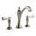 Less Handles Widespread Lavatory Faucet in Polished Nickel