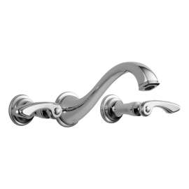 Charlotte 65885LF-PCLHP Less Handles Wall Mount Lavatory Faucet in Polished Chrome