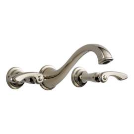 Less Handles Wall Mount Lavatory Faucet in Polished Nickel