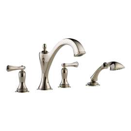 Less Handles Roman Tub Trim With Hand Shower in Polished Nickel