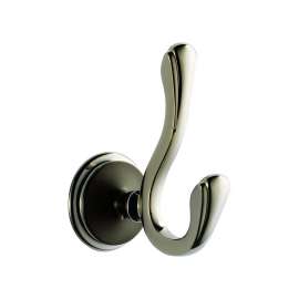 Robe Hook in Polished Nickel/Cocoa Bronze