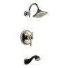 Tub/Shower Trim in Polished Nickel/Cocoa Bronze