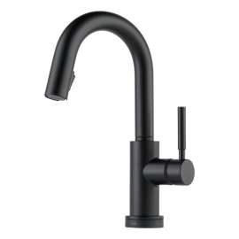 Single Hole Faucet Pull-Down in Matte Black