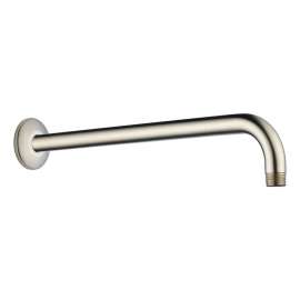 Euro 15in Shower Arm and Flange in Brushed Nickel